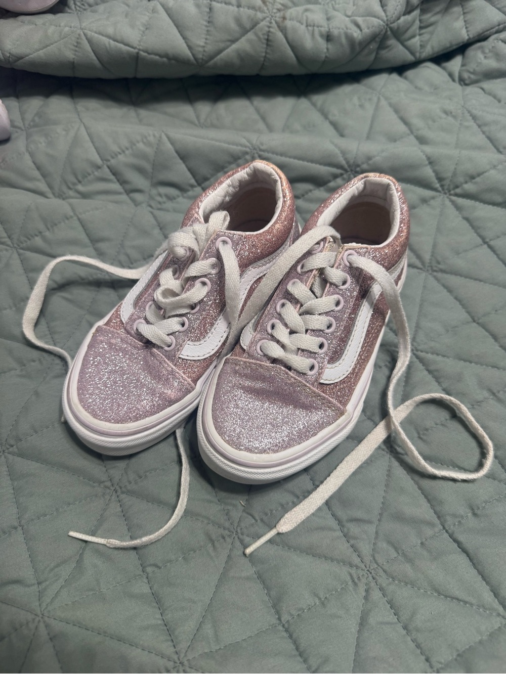 Vans Kids Glitter Low-Top Sneakers - Light Pink